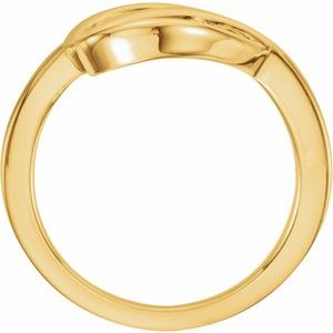 14K Yellow Gold Polished Freeform Ring Size 7