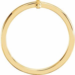 10K Yellow Gold Polished Side Cross Ring Size 7