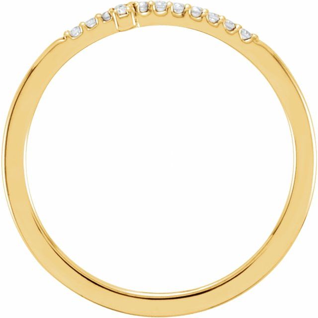 14K Yellow Or White Gold Round 1 Mm Polished Natural Or Lab Grown Diamond Sideways Cross Ring
