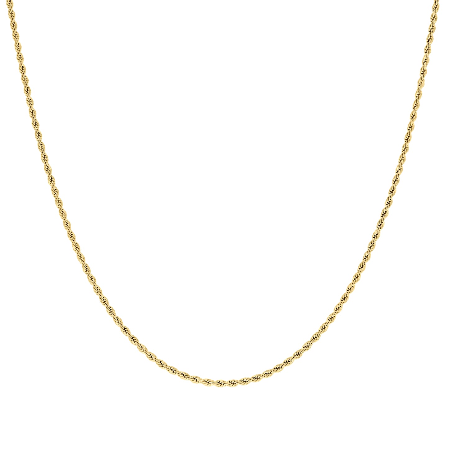 Stainless Steel Or Yellow-tone Unisex Rope Fashion Chain Necklace