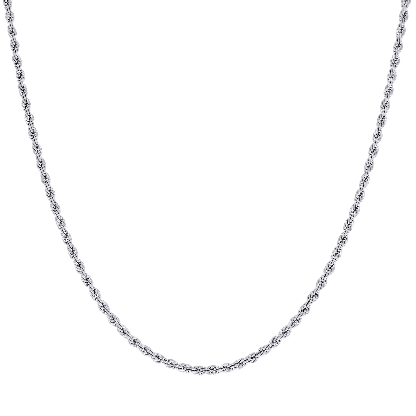 Stainless Steel Or Yellow-tone Unisex Rope Fashion Chain Necklace
