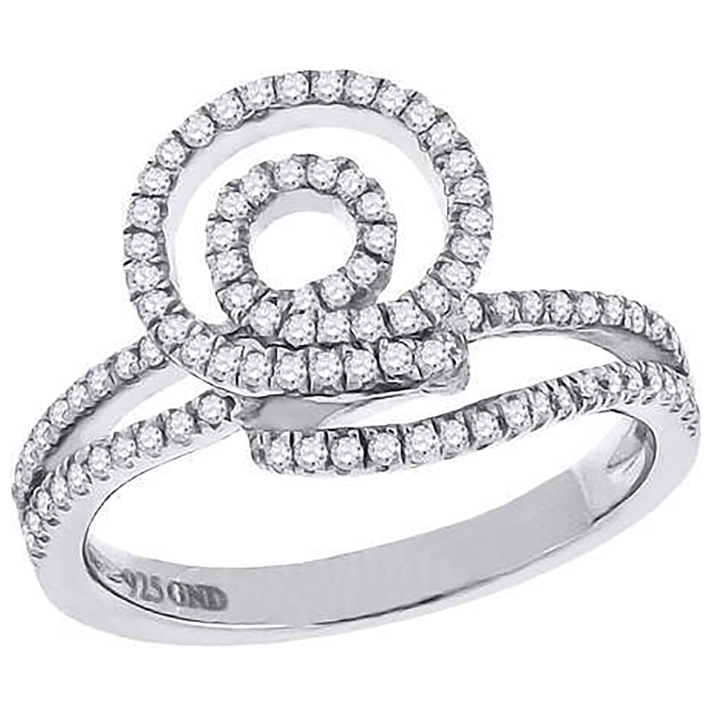 Sterling Silver Women's Cubic Zirconia Fashion Bridal Anniversary Wedding Engagement Band Ring