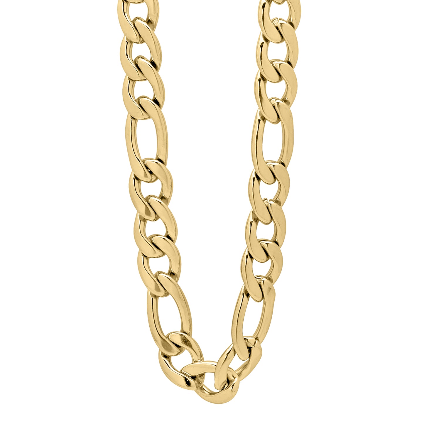 Stainless Steel Or Yellow-Tone Unisex 16-40 Inches Figaro Fashion Link Chain Necklace