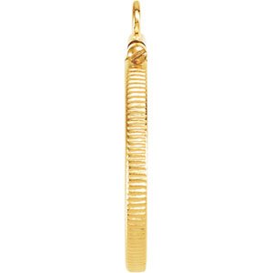 14K Yellow Gold 21.5 Mm Screw Top Polished Coin Edge Coin Frame Bezel Pendant