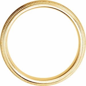 18K Yellow & Platinum & 18K Yellow Gold 8 mm Comfort-Fit Double Milgrain Band Size 9