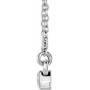 Platinum 28 X 3 Mm 17 In Polished 3/4 Ctw Natural Diamond 17 Inch Necklace