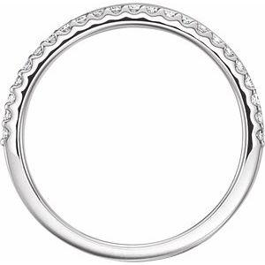 Sterling Silver Round 1.3 Mm Polished 1/5 Ctw Natural Diamond Criss-Cross Ring Size 7