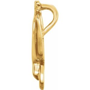 10K Yellow Gold 15 X 15 Mm Polished Holy Spirit Pendant