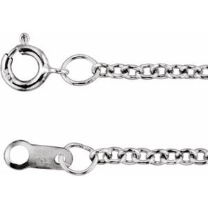 18K Yellow Or White Or Rose Gold 1.5 Mm Spring Ring Polished Cable Chain