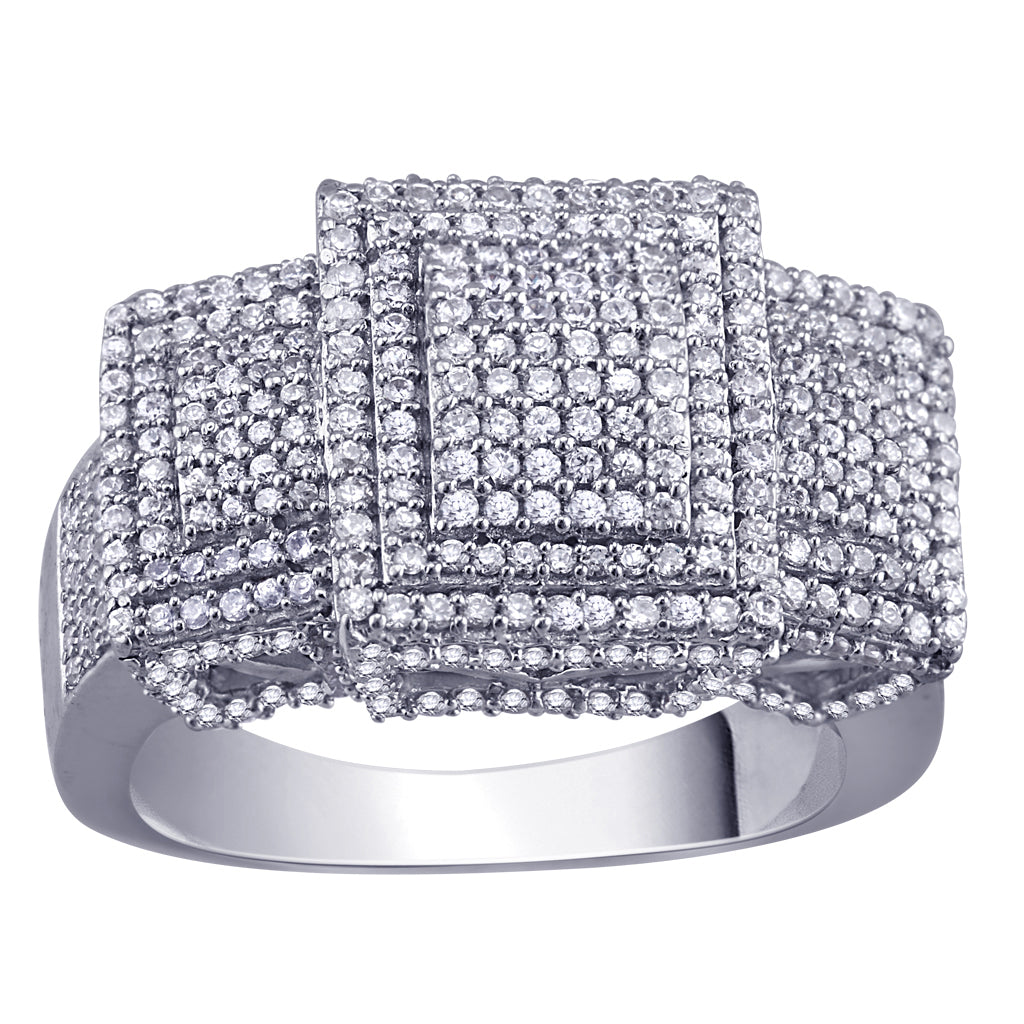 10K White Gold 1.22 Cttw Diamond Ladies Ring