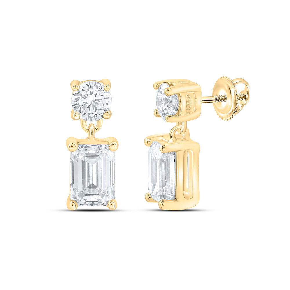14K Yellow Or White Gold 1 1/3 Cttw Lab Grown Diamond Fashion Dangling Earring