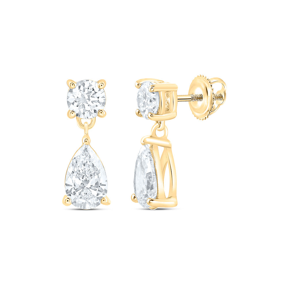14K Yellow Or White Gold 1 1/2 Cttw Lab Grown Diamond Fashion Dangling Earring