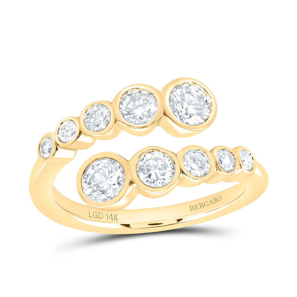 14K Yellow Or White Gold 1 Cttw Lab Grown Diamond Fashion Bezel Ring
