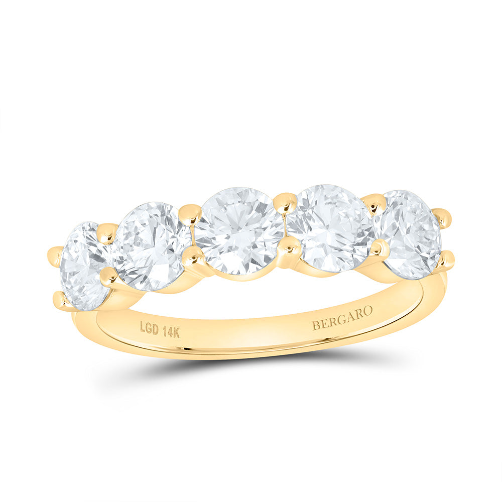 14K Yellow Or White Gold 1 Cttw Lab Grown Diamond Ladies Band