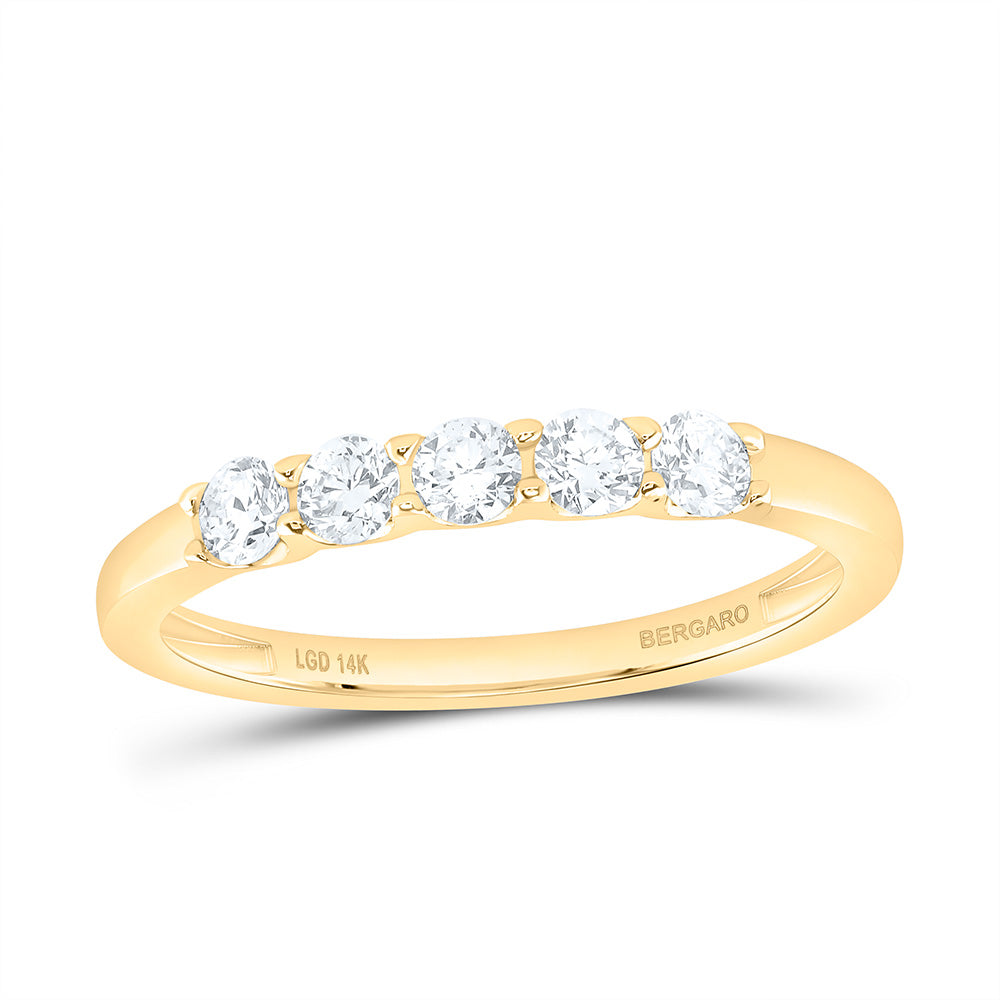 14K Yellow Or White Gold 3/8 Cttw Lab Grown Diamond Fashion Band