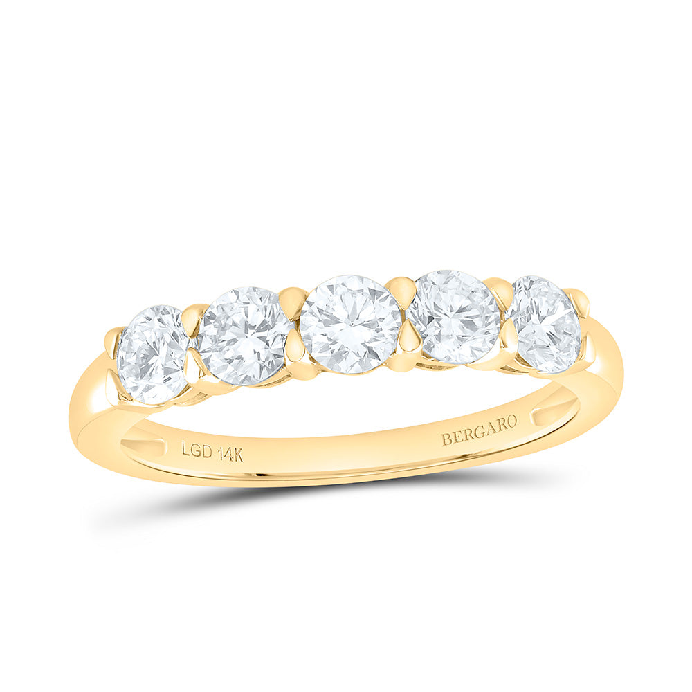 14K Yellow Or White Gold 1 Cttw Lab Grown Diamond Ladies Band