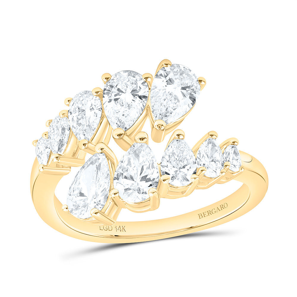 14K Yellow Or White Gold 2 Cttw Lab Grown Diamond Fashion Ring