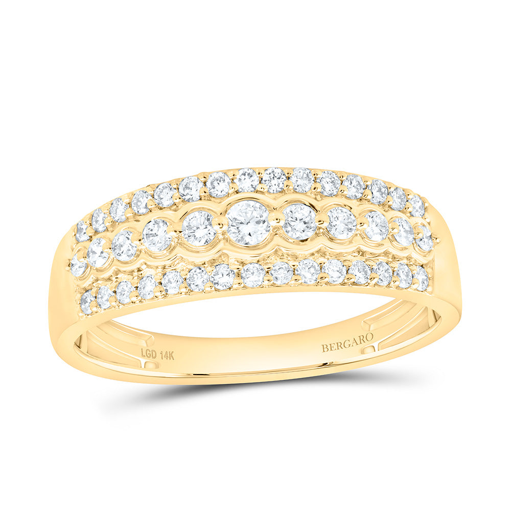 14K Yellow Or White Gold 3/8 Cttw Lab Grown Diamond Fashion Band
