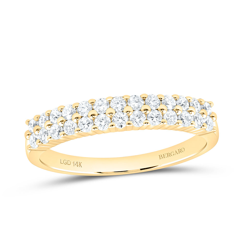 14K Yellow Or White Gold 1/2 Cttw Lab Grown Diamond Fashion Band