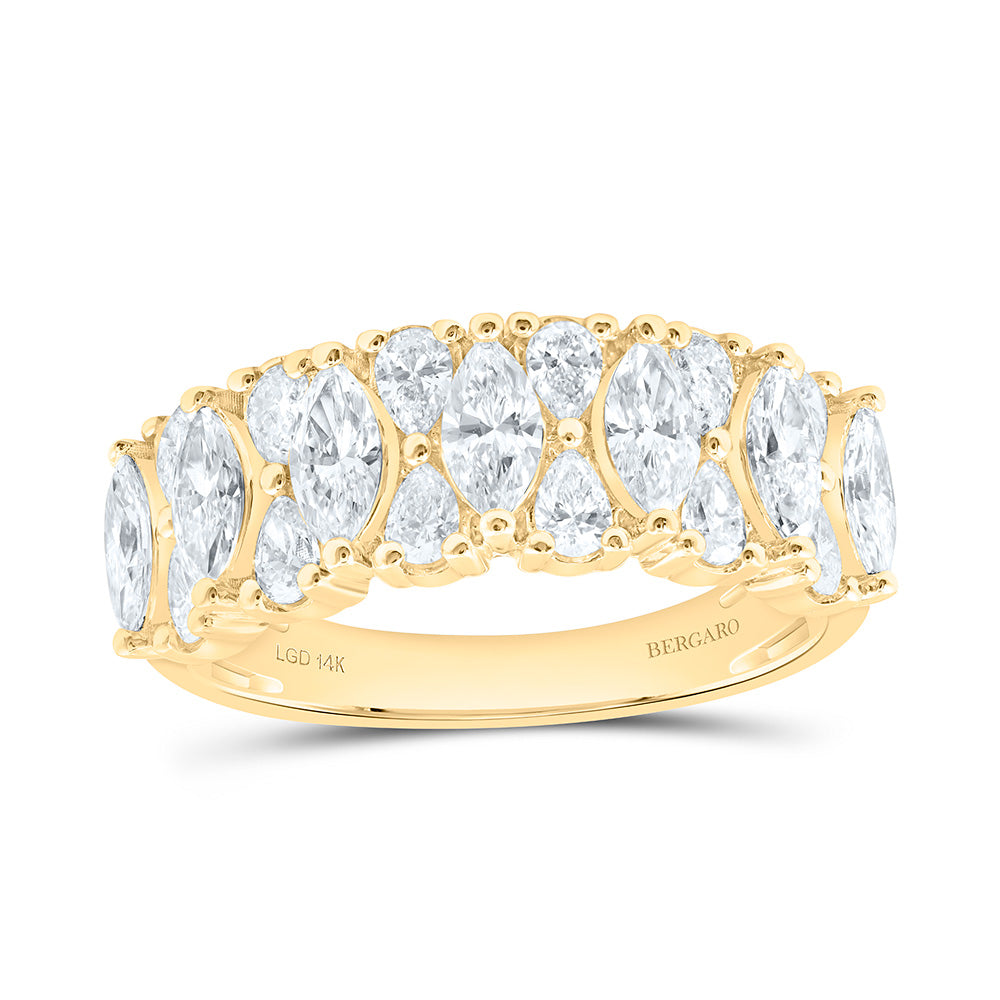 14K Yellow Or White Gold 1 3/4 Cttw Lab Grown Diamond Fashion Band
