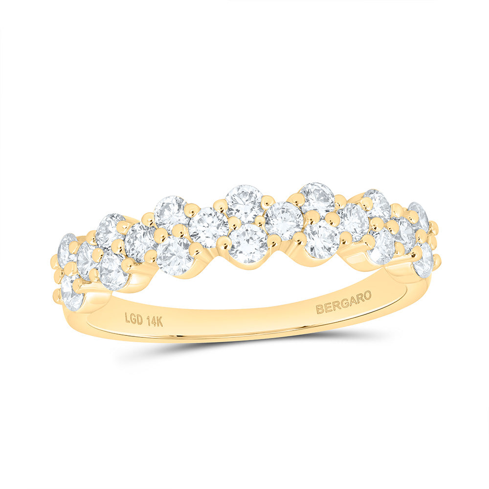 14K Yellow Or White Gold 3/4 Cttw Lab Grown Diamond Fashion Band
