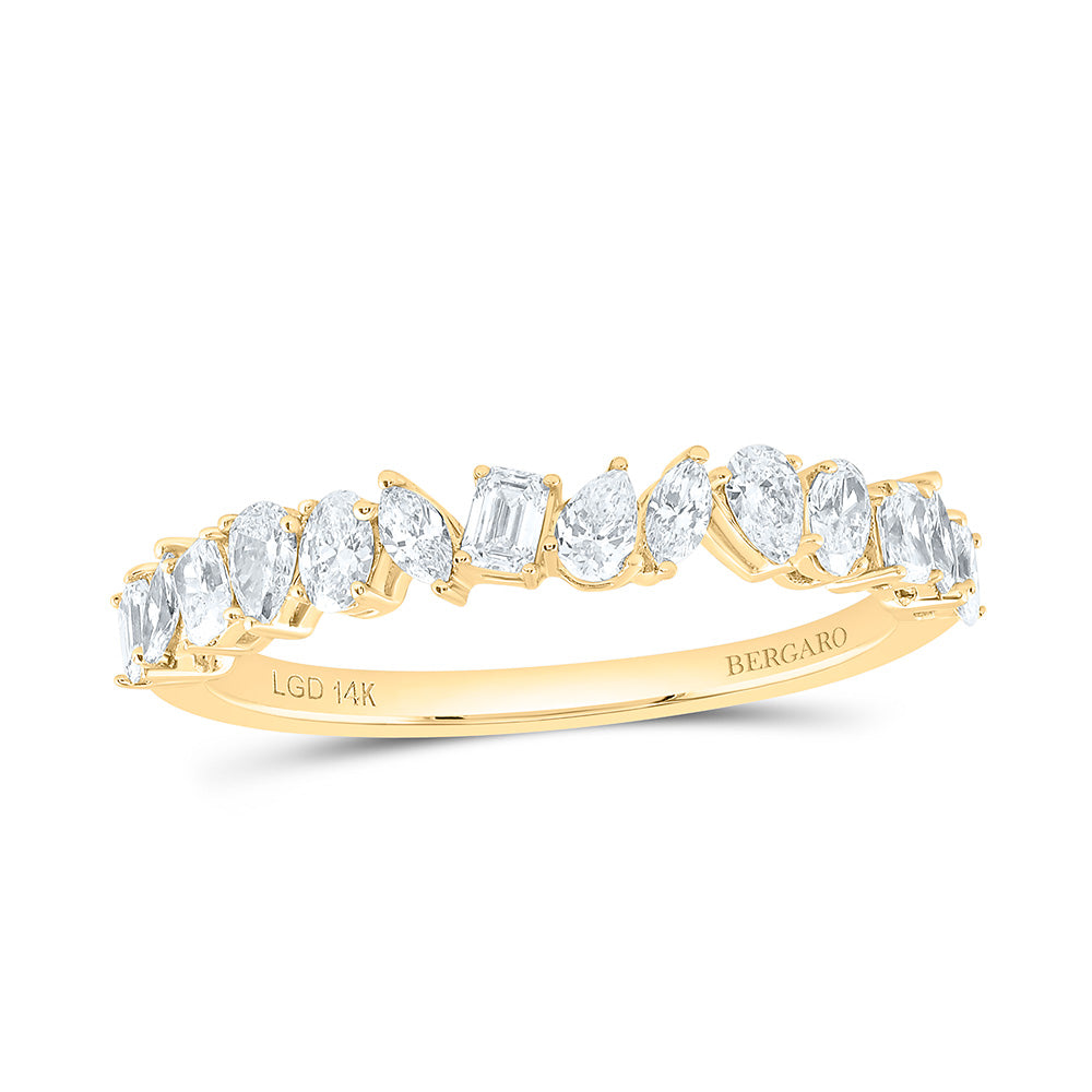 14K Yellow Or White Gold 5/8 Cttw Lab Grown Diamond Fashion Band