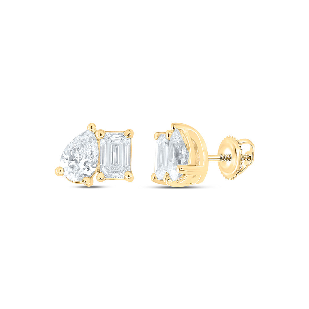 14K Yellow Or White Gold 2 Cttw Lab Grown Diamond Fashion Earring