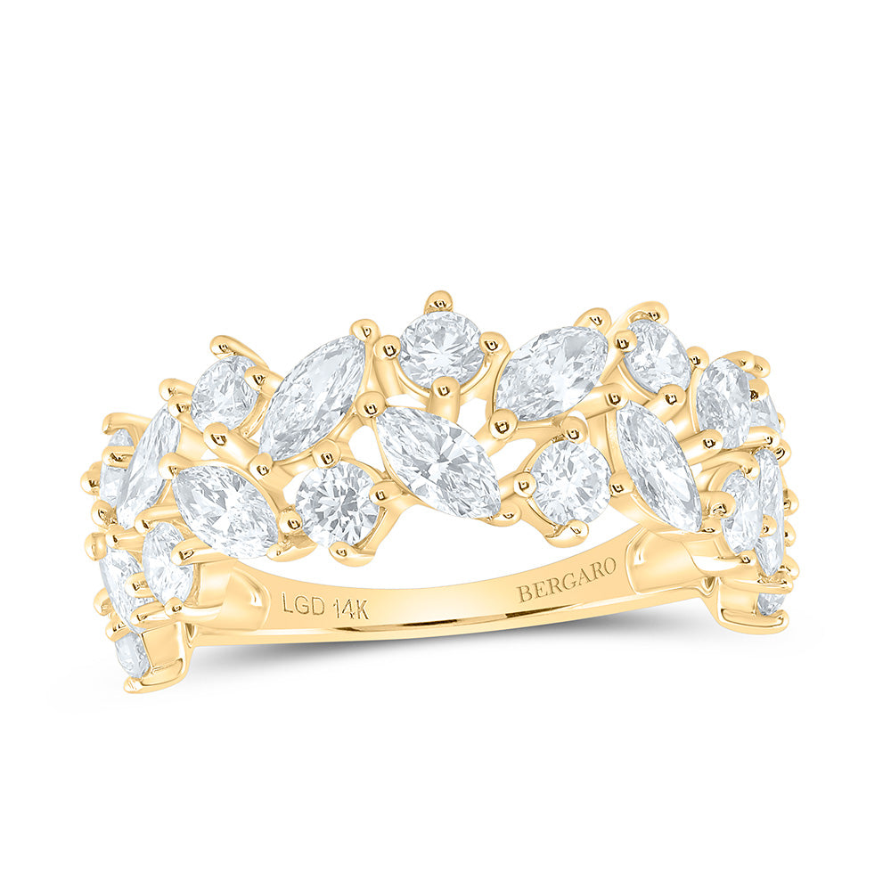 14K Yellow Gold 2 Cttw Lab Grown Diamond Fashion Band