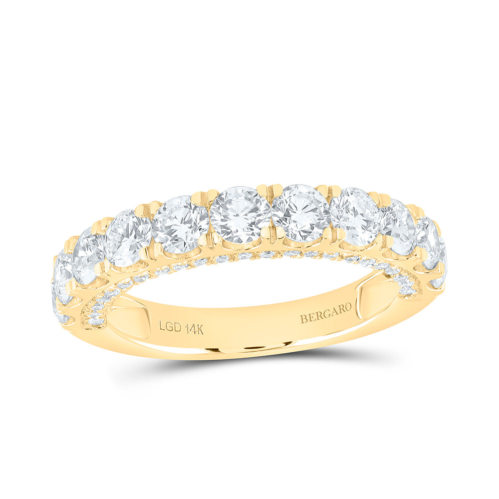 14K Yellow Or White Gold 2 Cttw Lab Grown Diamond Fashion Band