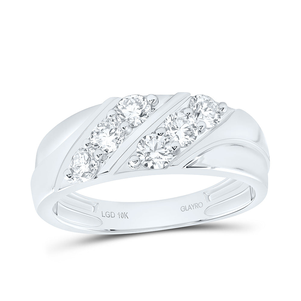 10K Yellow Or White Gold 1 Cttw Lab Grown Diamond Mens Band