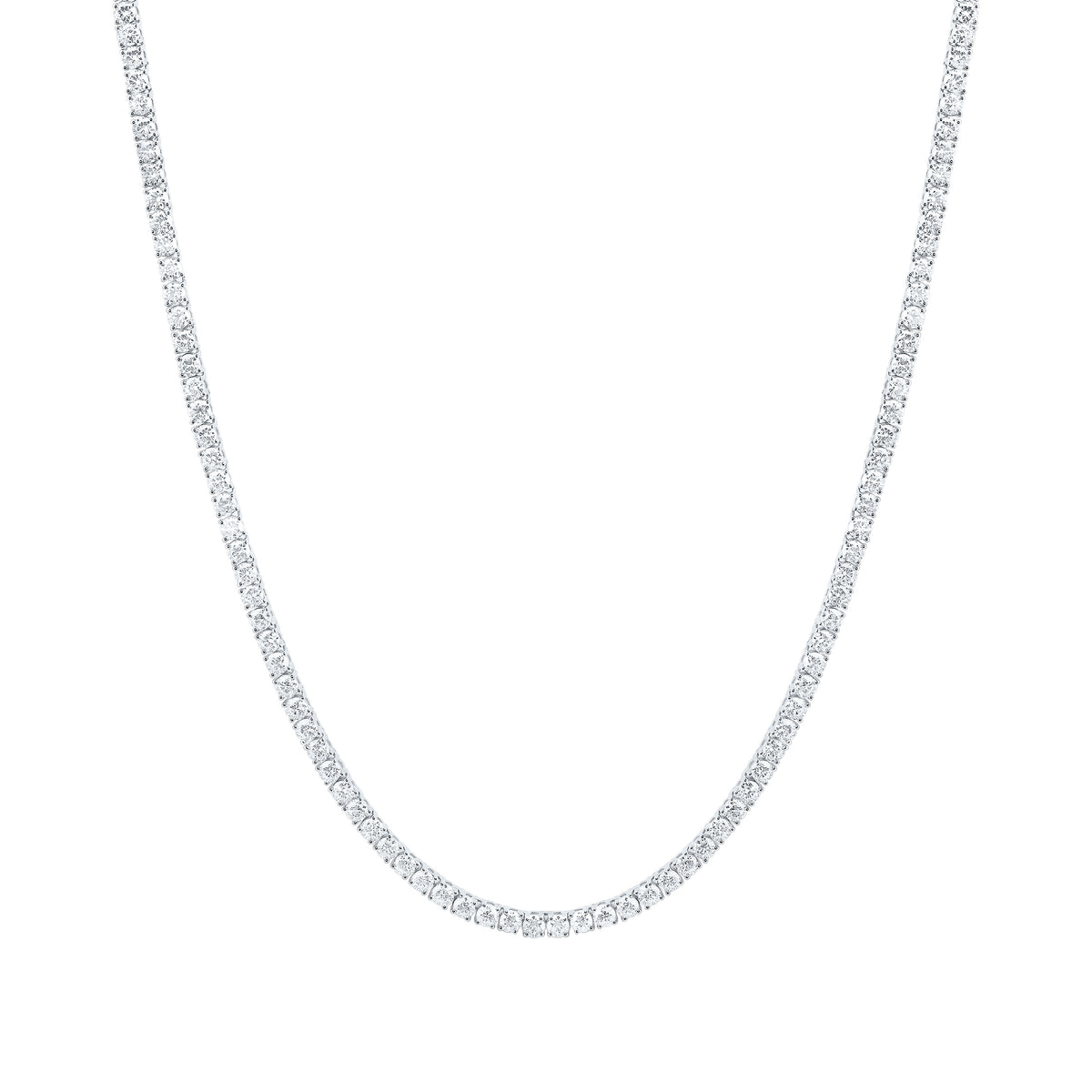 14K Yellow Or White Gold 18 Cttw Lab Grown Diamond Fashion Tennis Necklace (20 Inch)
