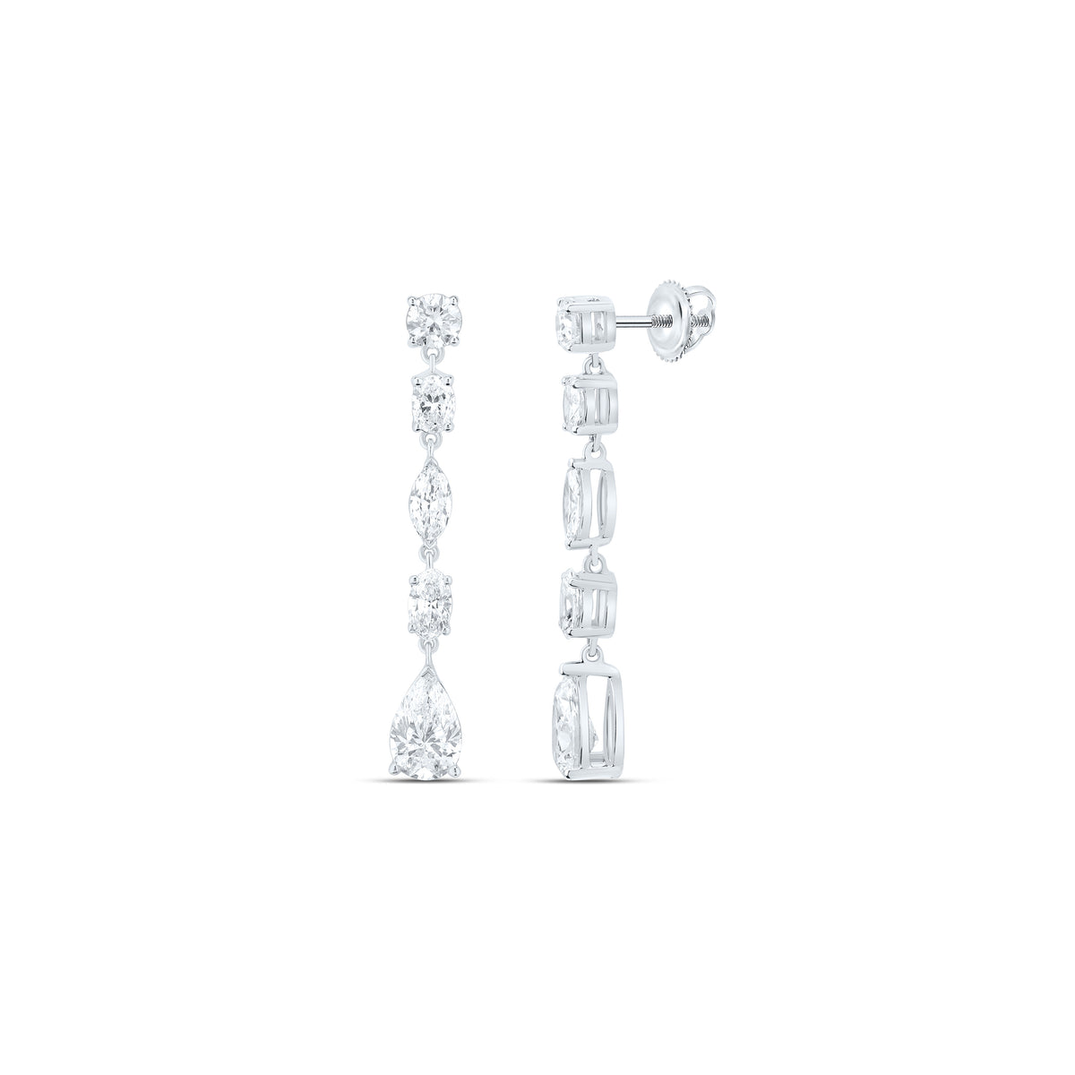 14K Yellow Or White Gold 3 Cttw Lab Grown Diamond Fashion Dangling Earring