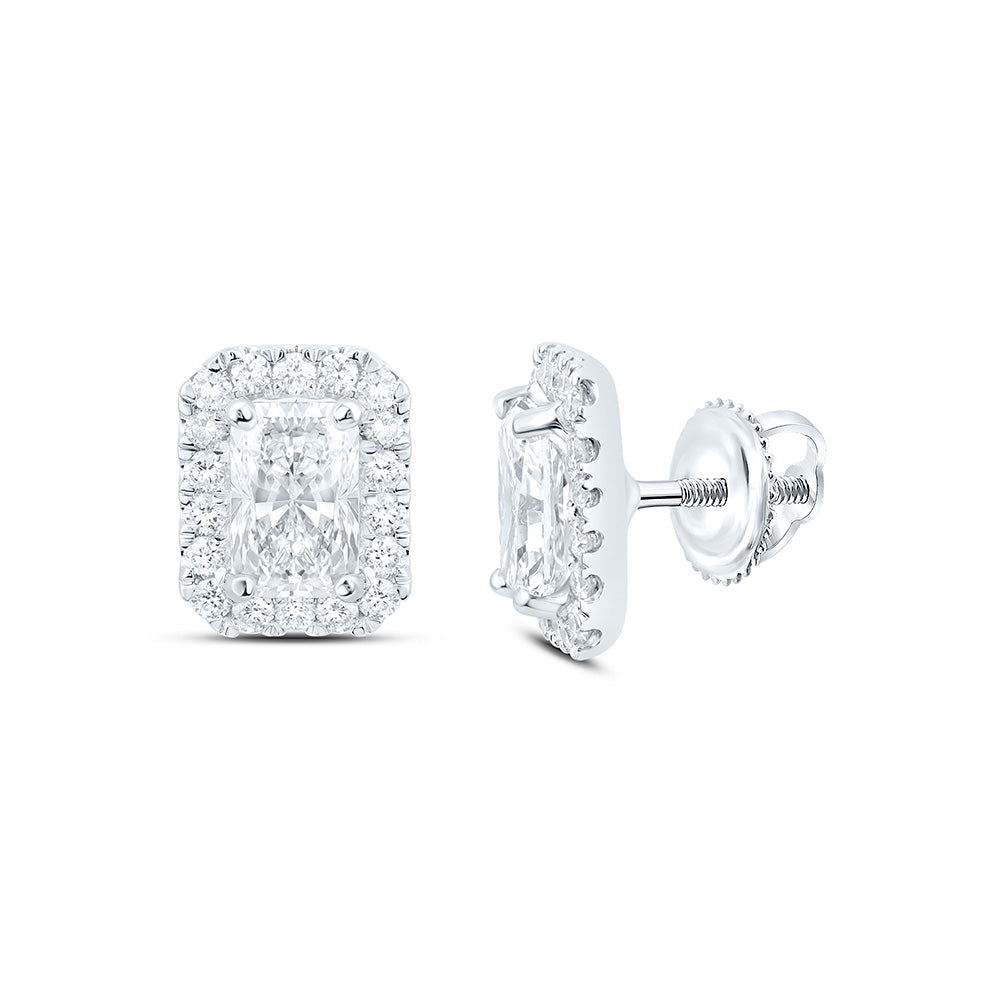 14K Yellow Or White Gold 1 3/4 Cttw Lab Grown Diamond Fashion Octagon Earring