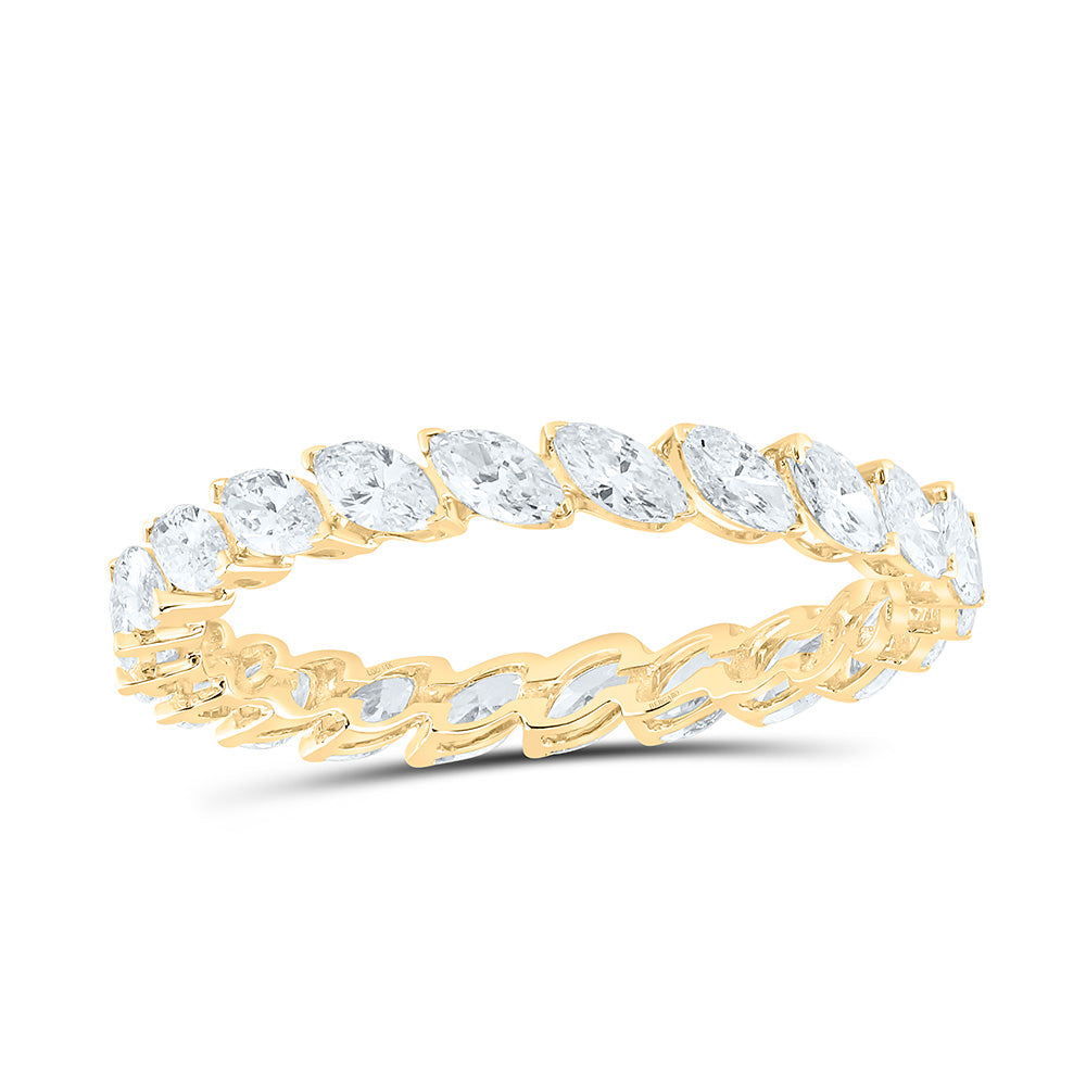 14K Yellow Or White Gold 1 1/3 Cttw Lab Grown Diamond Fashion Marquise Band