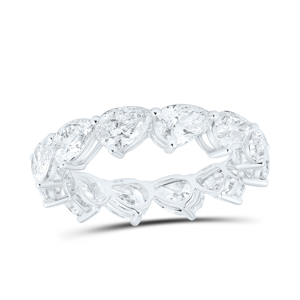 14K Yellow Or White Gold 4 1/4 Cttw Lab Grown Diamond Fashion Pear Band