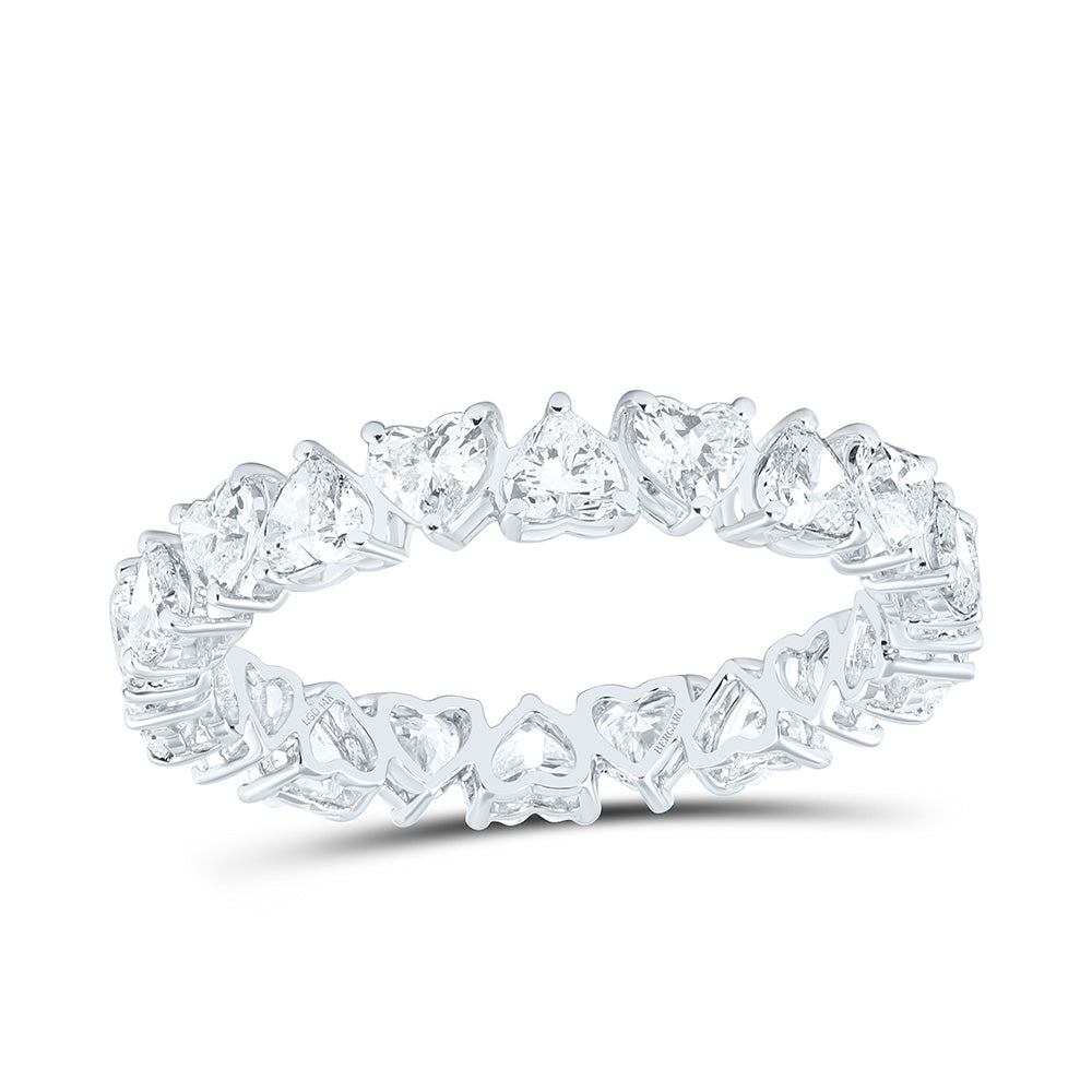 14K Yellow Or White Gold 2 Cttw Lab Grown Diamond Fashion Heart Band