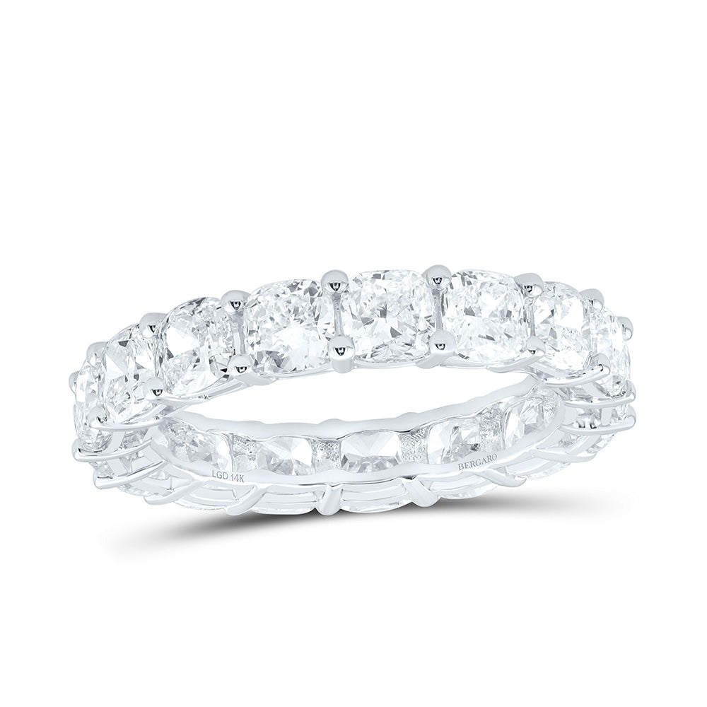 14K Yellow Or White Gold 5 Cttw Lab Grown Diamond Fashion Cushion Band