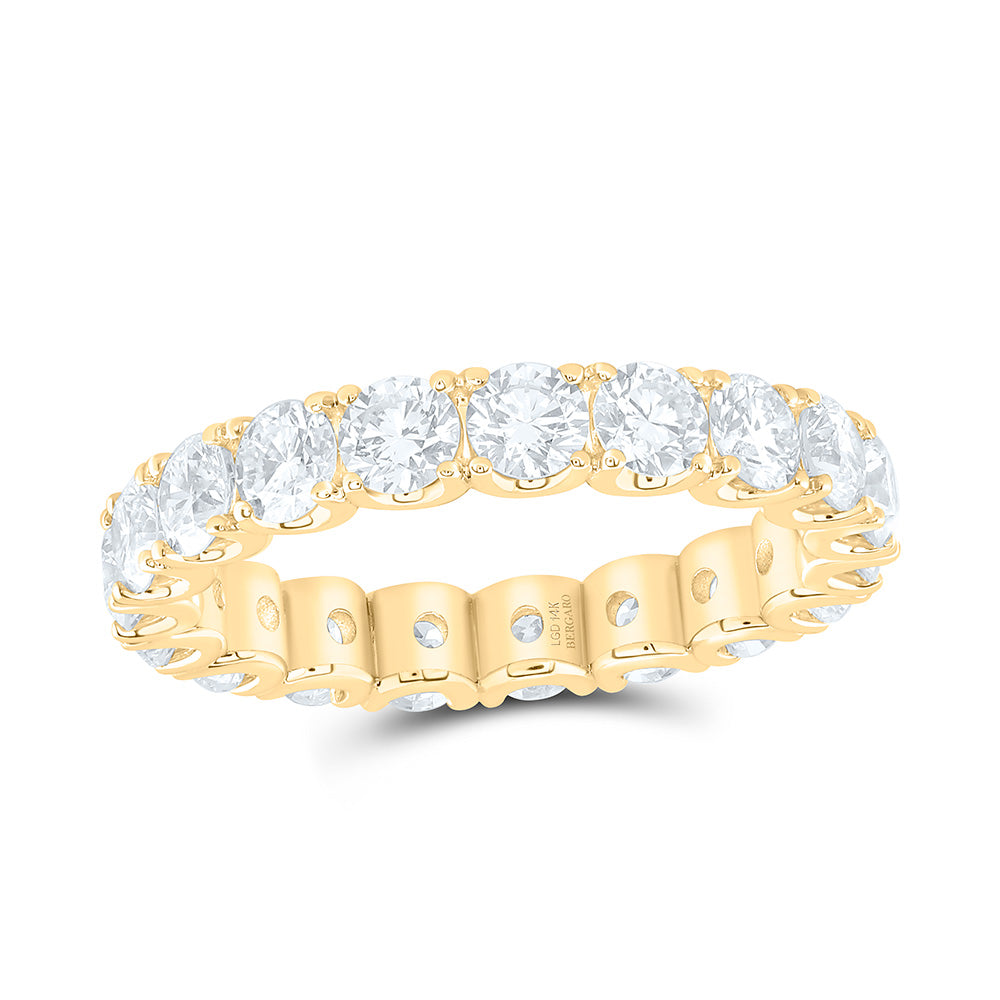 14K Yellow Or White Gold 3 Cttw Lab Grown Diamond Eternity Fashion Round Band