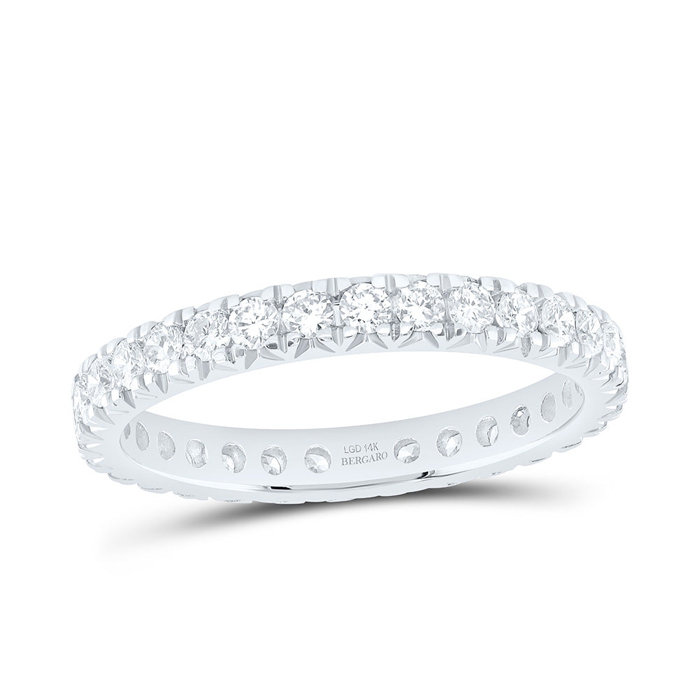 14K Yellow Or White Gold 7/8 Cttw Lab Grown Diamond Eternity Fashion Round Band
