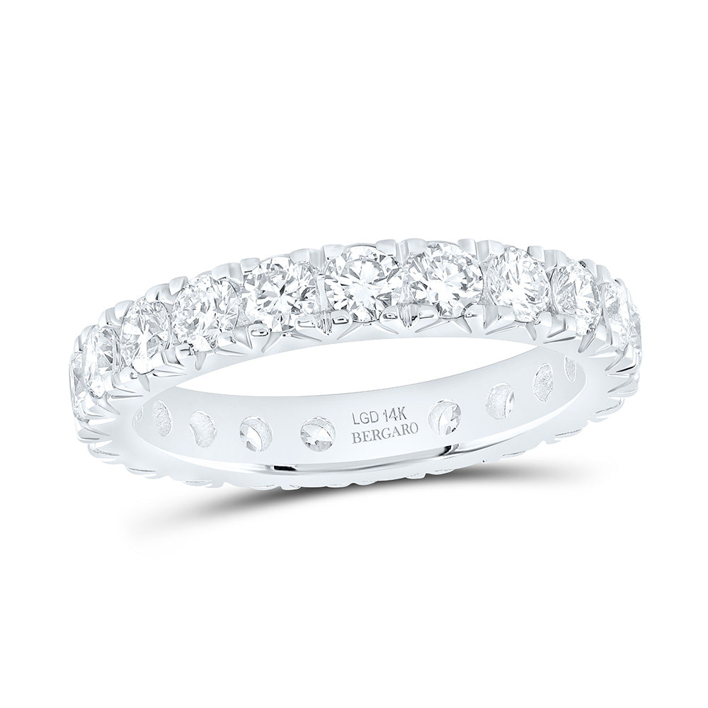 14K Yellow Or White Gold 2 Cttw Lab Grown Diamond Eternity Fashion Round Band