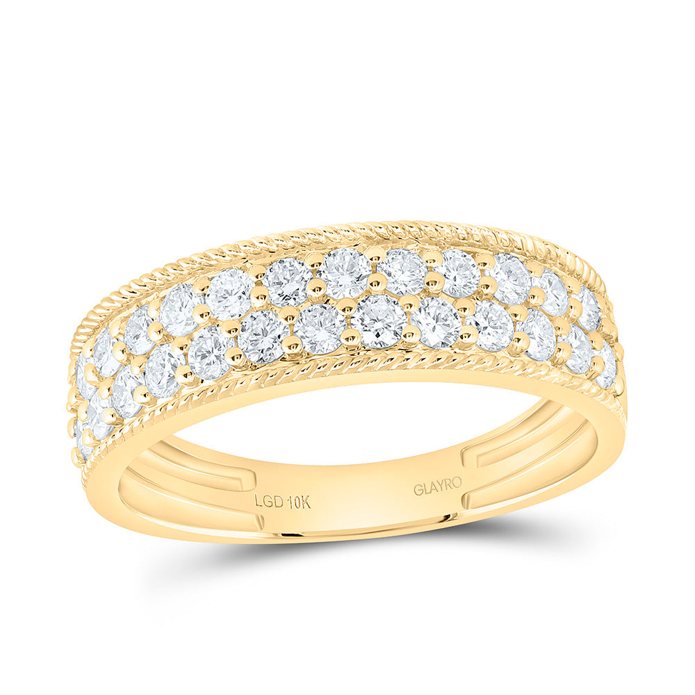 10K Yellow Gold 3 1/2 Cttw Lab Grown Diamond Fashion Round Trio Set