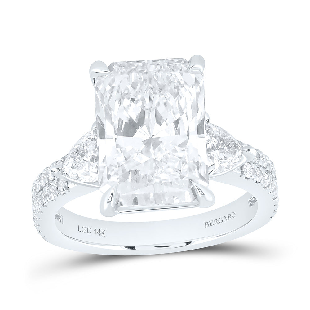 14K Yellow Or White Gold 7 Cttw Lab Grown Diamond 6 Cttw Center Radiant Engagement Ring