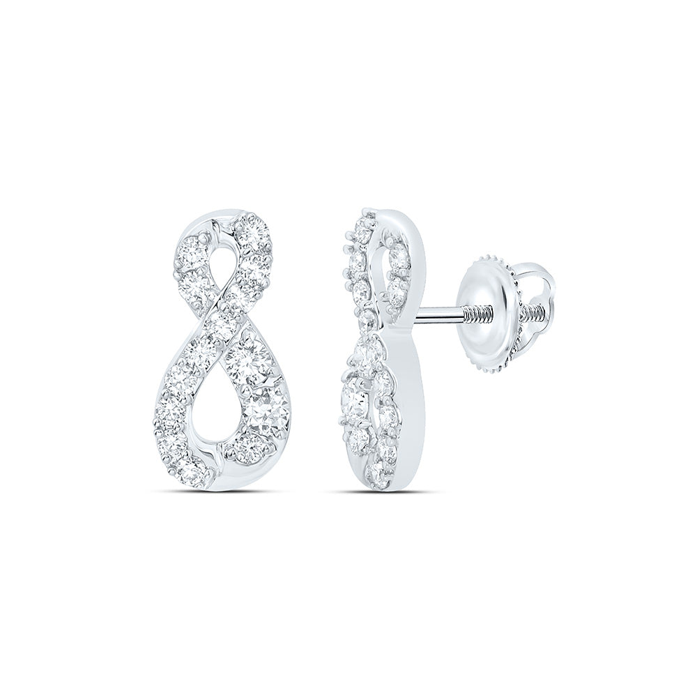 10K Yellow Or White Gold 1/3 Cttw Lab Grown Diamond Fashion Infinity Earring