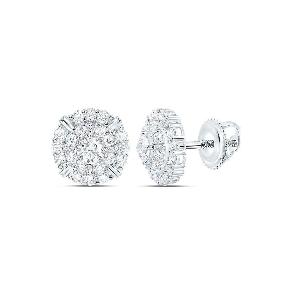 10K Yellow Or White Gold 3 Cttw Lab Grown Diamond Round Mens Earring