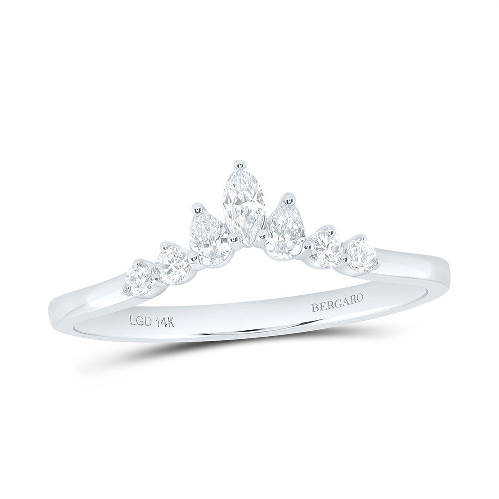 14K Yellow Or White Gold 1/4 Cttw Lab Grown Diamond Fashion Band