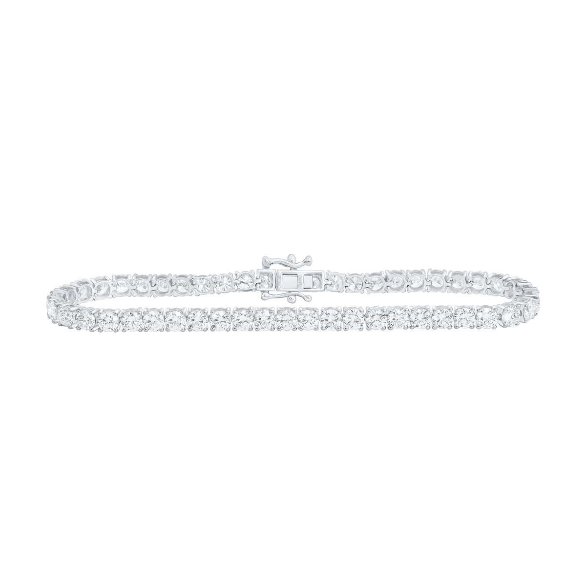 10K Yellow Or White Gold 13 5/8 Cttw Lab Grown Diamond Tennis Mens Bracelet (8 Inch)