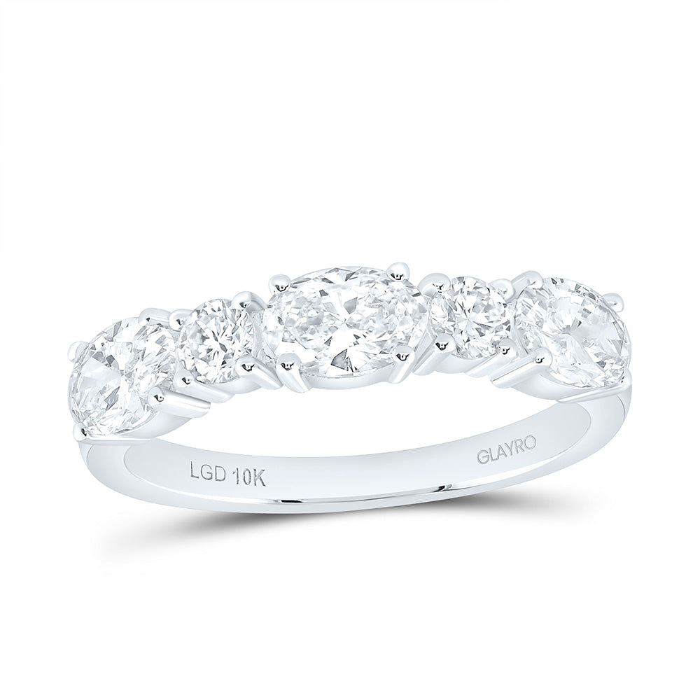 10K Yellow Or White Gold 1 1/2 Cttw Lab Grown Diamond Fashion Band