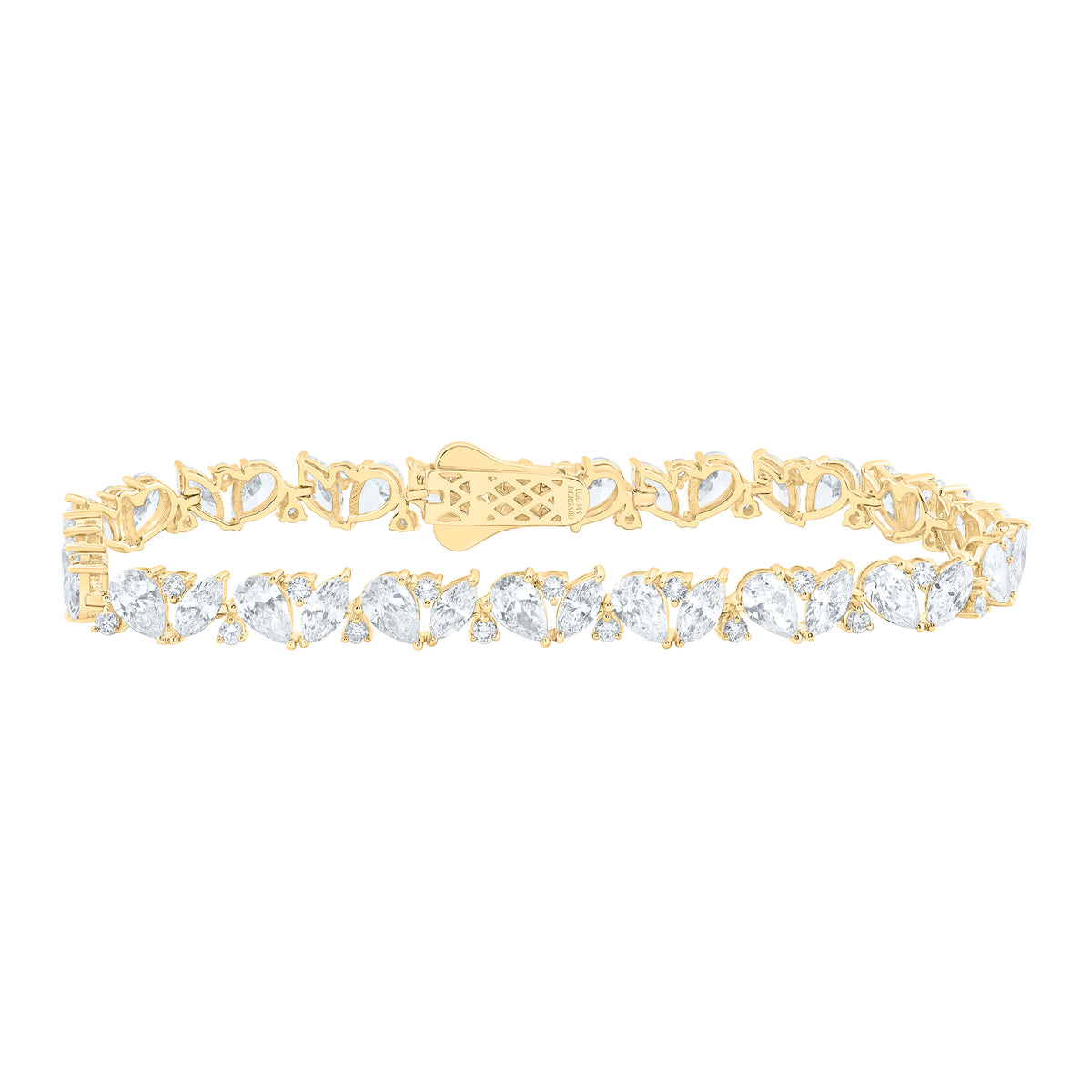 14K Yellow Gold 10 5/8 Cttw Lab Grown Diamond Fashion Bracelet (7 Inch)