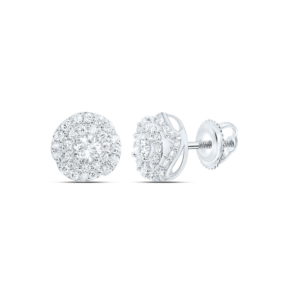 10K Yellow Or White Gold 1 Cttw Lab Grown Diamond Round Mens Earring
