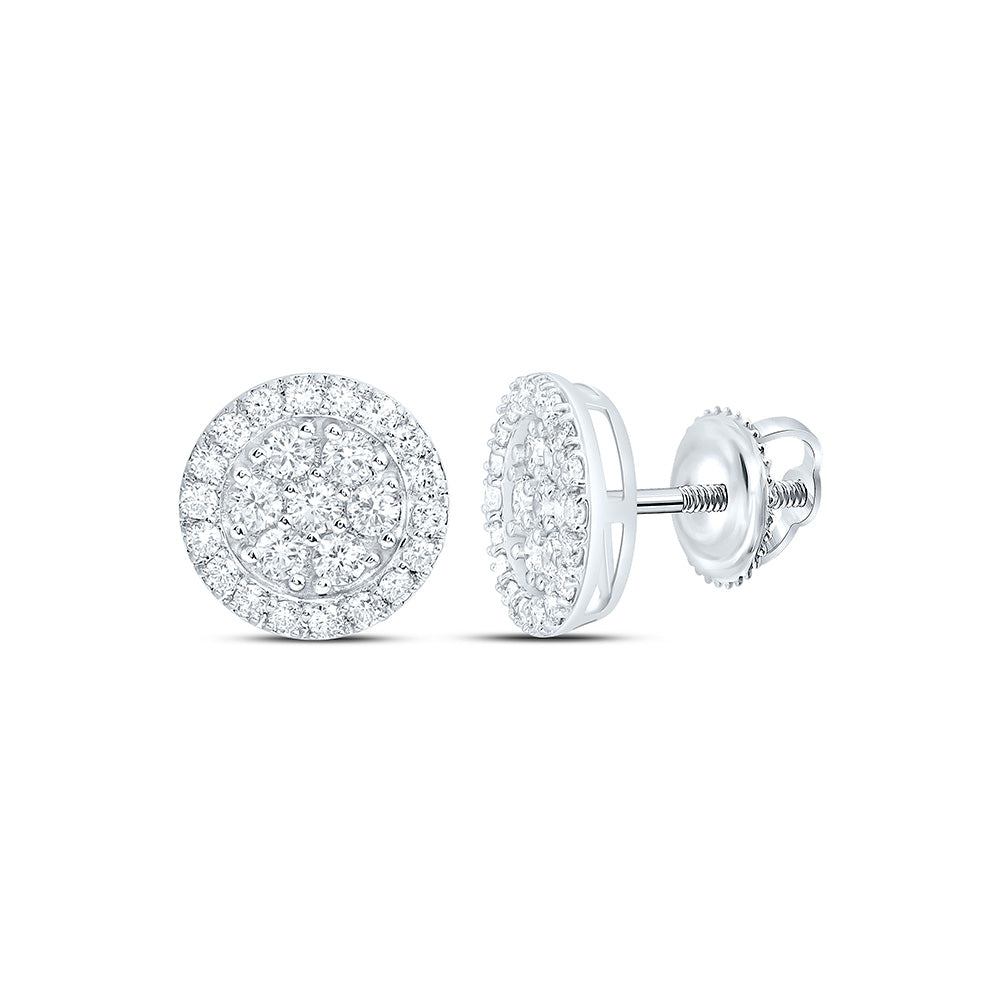10K Yellow Or White Gold 3/4 Cttw Lab Grown Diamond Fashion Round Earring